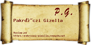Pakróczi Gizella névjegykártya